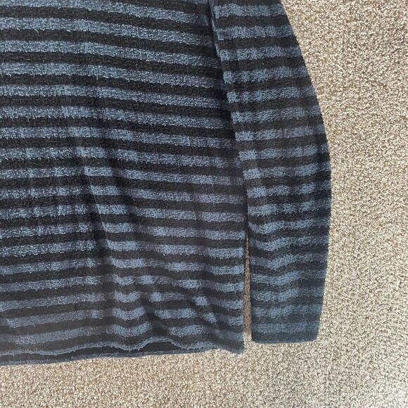 Levis Sweater Mens Extra Large Blue Black Striped Pullover Casual Cotton Logo - Picture 4 of 12